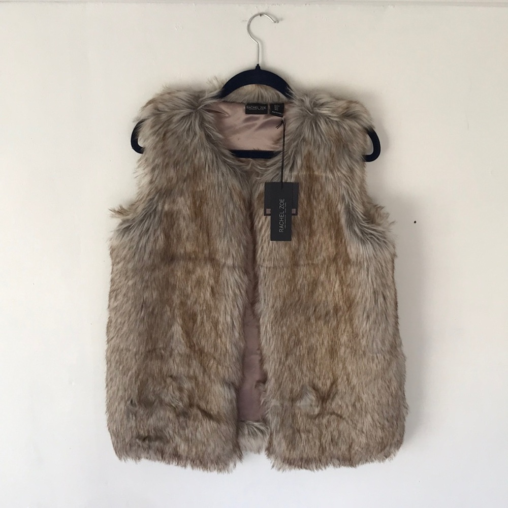 NWT Rachel Zoe faux fur vest size small
